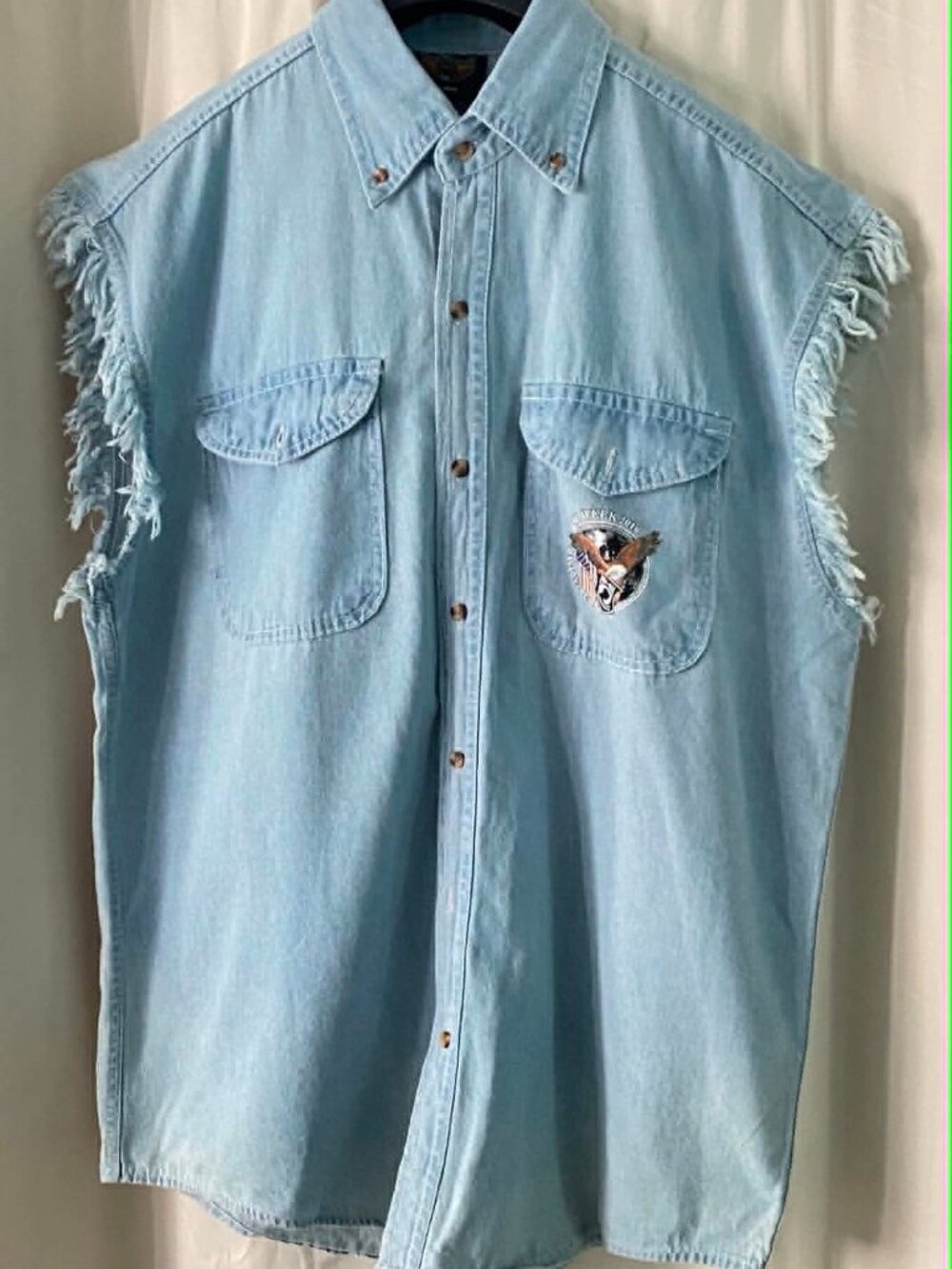 Bikerwear USA Denim Vest Shirt 2XL Bike Week 2016 Eagle Moto